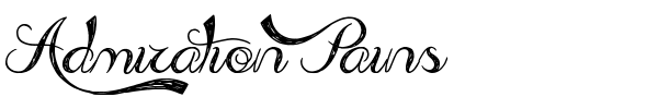 Admiration Pains font preview
